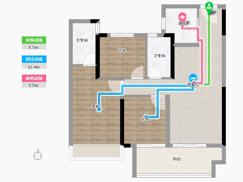 河南省-南阳市-正弘熙悦-78.40-户型库-动静线