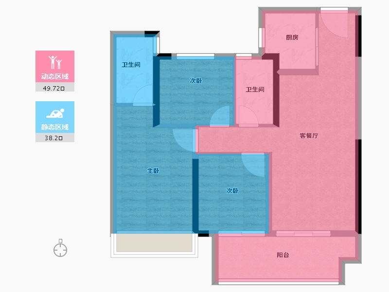 河南省-南阳市-正弘熙悦-78.40-户型库-动静分区