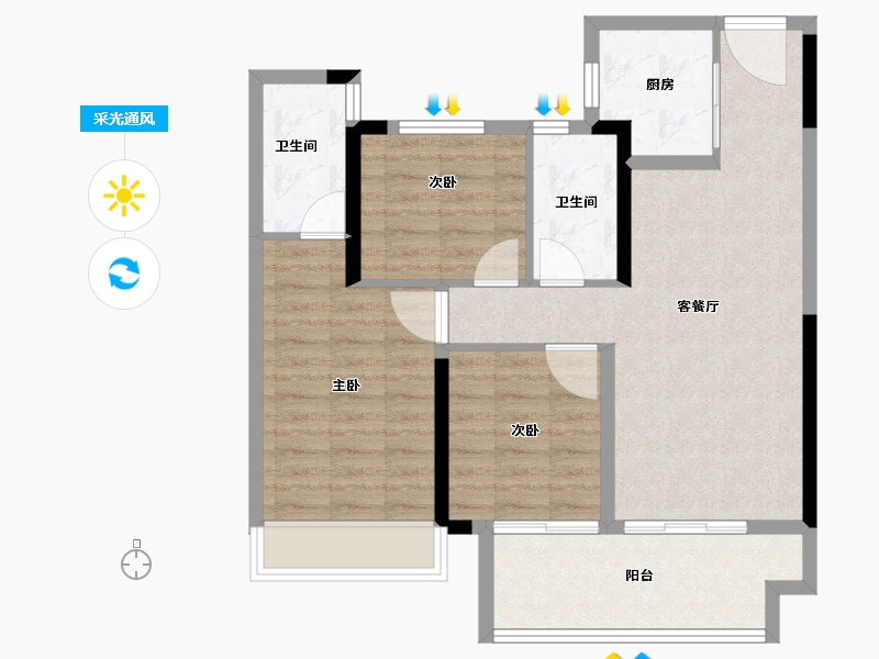 河南省-南阳市-正弘熙悦-78.40-户型库-采光通风