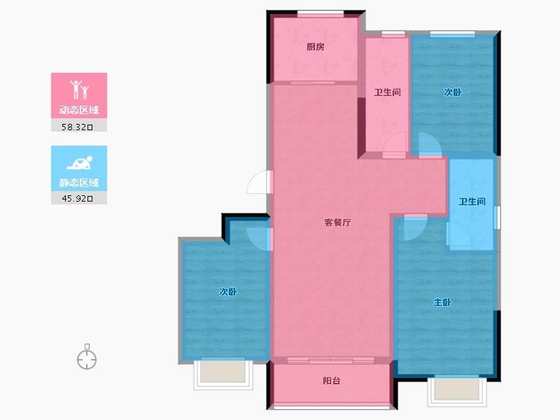 山东省-青岛市-交运山海懿品-93.60-户型库-动静分区