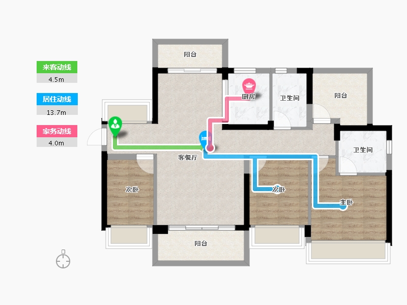 广东省-惠州市-友诚荷悦台-88.00-户型库-动静线