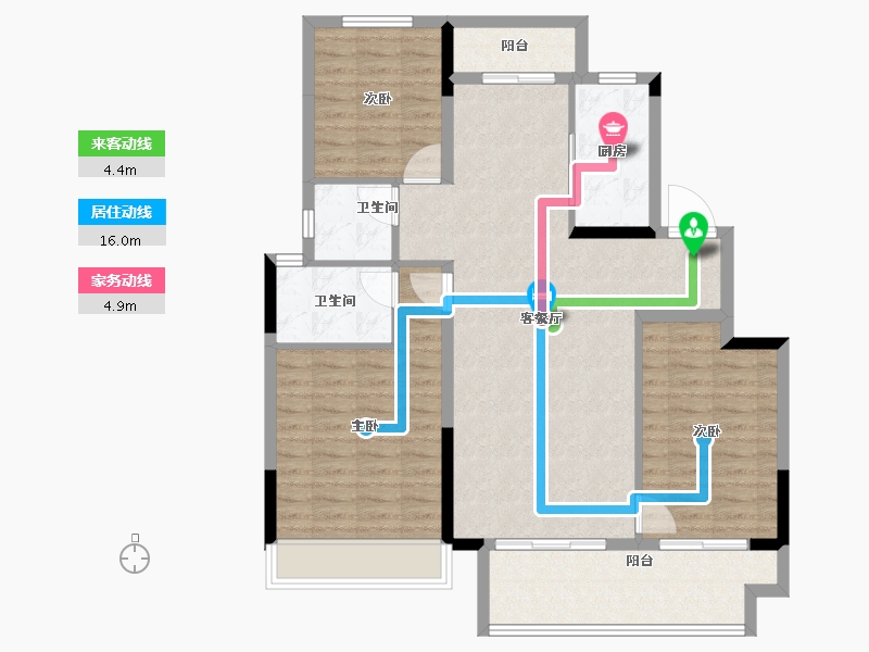 河南省-南阳市-正弘熙悦-102.40-户型库-动静线