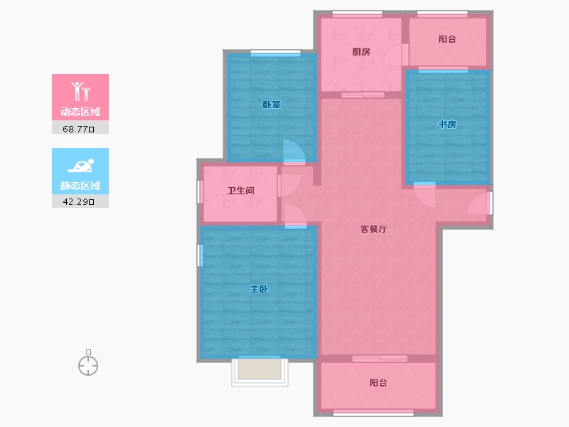 河南省-新乡市-褐石公园-99.00-户型库-动静分区