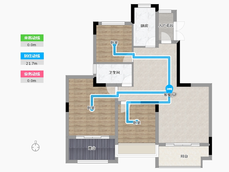 四川省-成都市-恒大银海湖-88.96-户型库-动静线