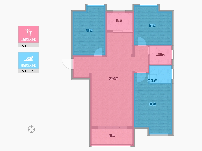 河南省-南阳市-东郡华府-101.77-户型库-动静分区