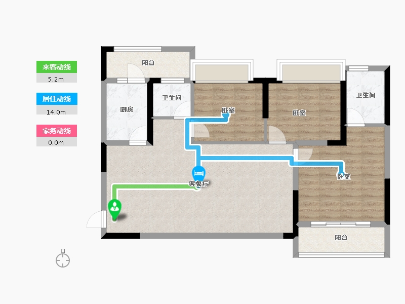 四川省-成都市-恒大银海湖-91.16-户型库-动静线