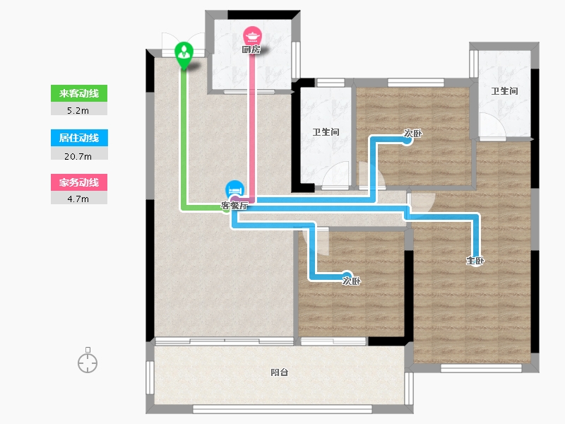 湖南省-常德市-国府大院-100.00-户型库-动静线