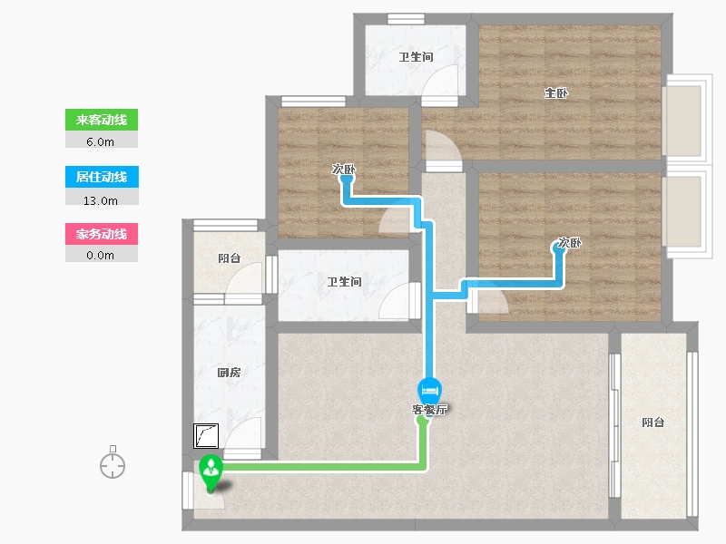 贵州省-遵义市-美域中央-90.00-户型库-动静线