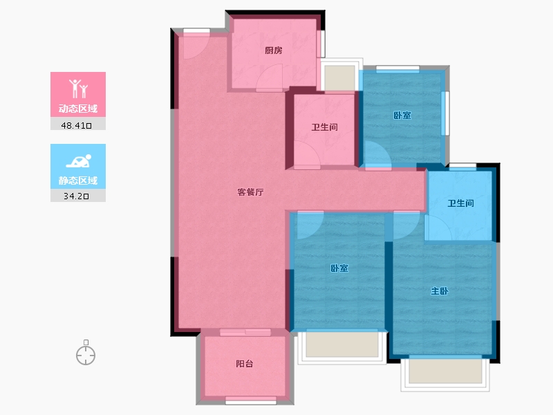 云南省-昆明市-学府康城-72.94-户型库-动静分区