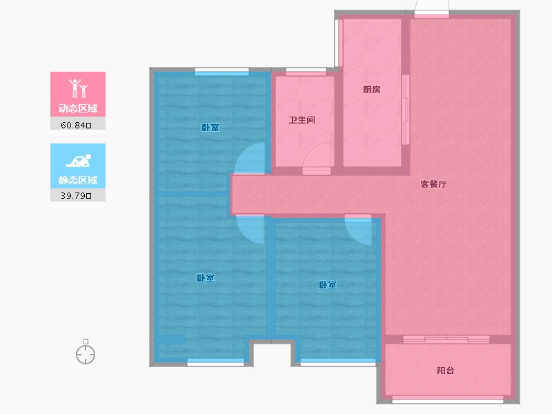 河南省-南阳市-东郡华府-89.70-户型库-动静分区