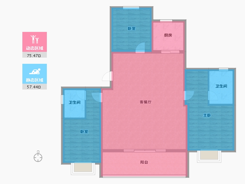 山东省-青岛市-佳源华府山海印-120.80-户型库-动静分区