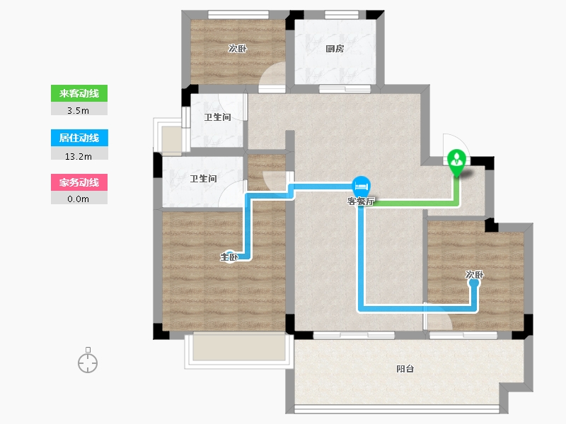 河北省-承德市-碧桂园兴隆湖畔-82.14-户型库-动静线