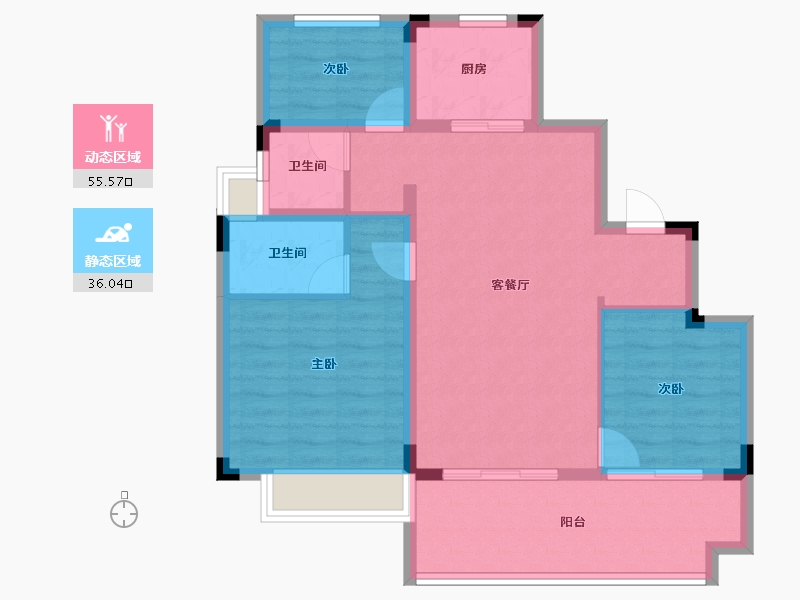 河北省-承德市-碧桂园兴隆湖畔-82.14-户型库-动静分区