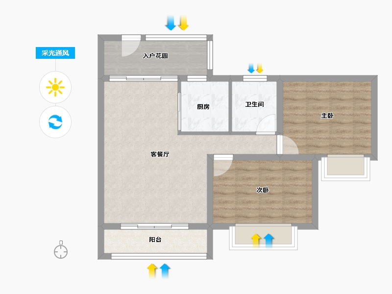 海南省-万宁市-石梅半岛-66.67-户型库-采光通风