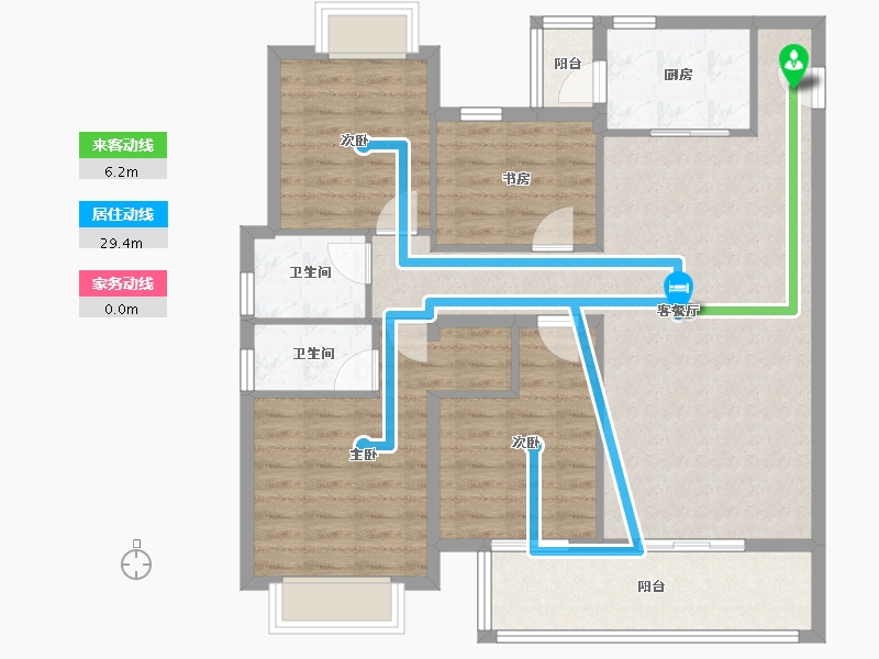 云南省-昆明市-安居和苑-103.87-户型库-动静线