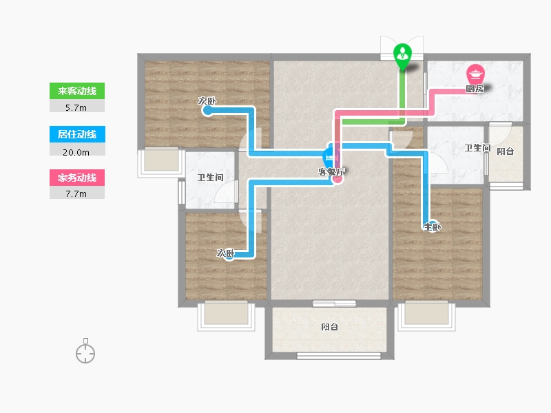 云南省-昆明市-康锦名门-98.42-户型库-动静线