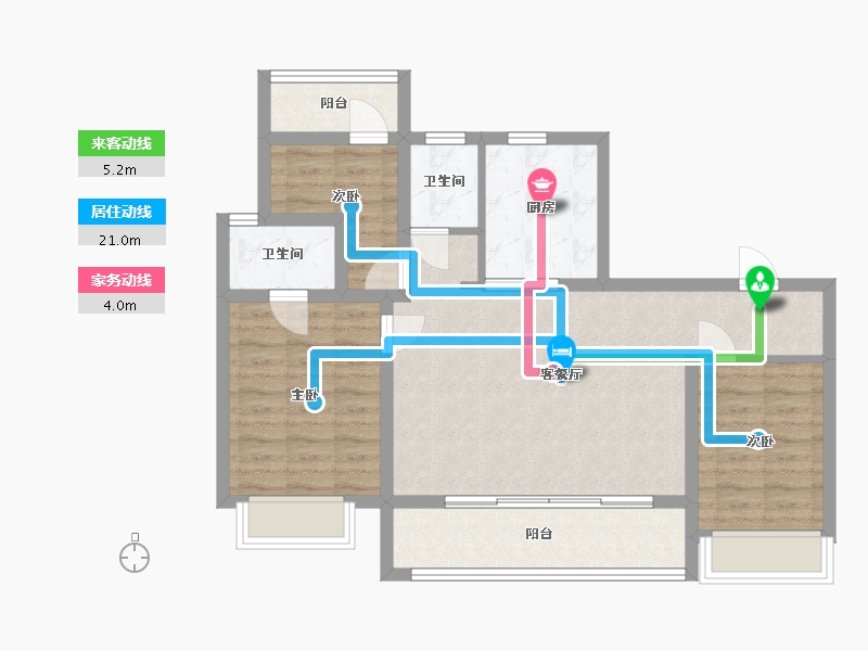 江苏省-苏州市-碧桂园云栖隐山-115.00-户型库-动静线