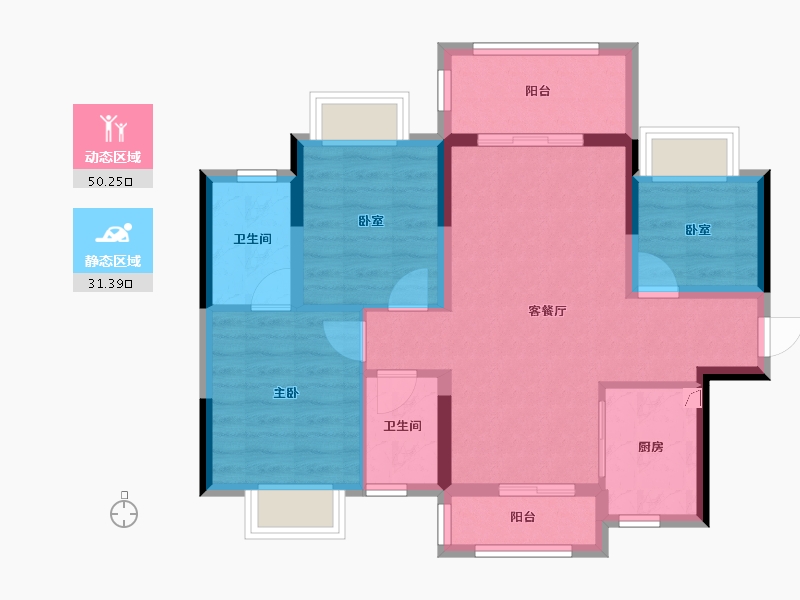 广东省-惠州市-三里深境-72.13-户型库-动静分区