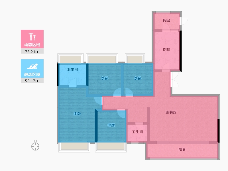 四川省-成都市-天府公园未来城-122.36-户型库-动静分区