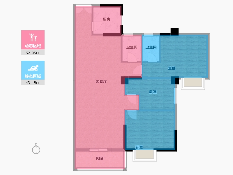 广西壮族自治区-桂林市-彰泰红-106.00-户型库-动静分区