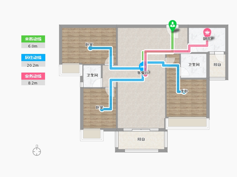 广东省-惠州市-博景湾-103.63-户型库-动静线