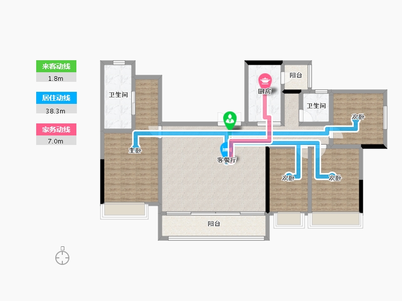 四川省-成都市-天府公园未来城-130.27-户型库-动静线