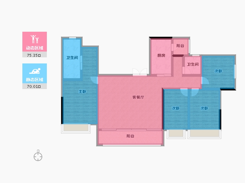 四川省-成都市-天府公园未来城-130.27-户型库-动静分区