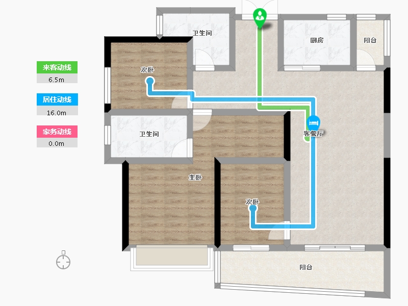 四川省-成都市-天府公园未来城-104.88-户型库-动静线