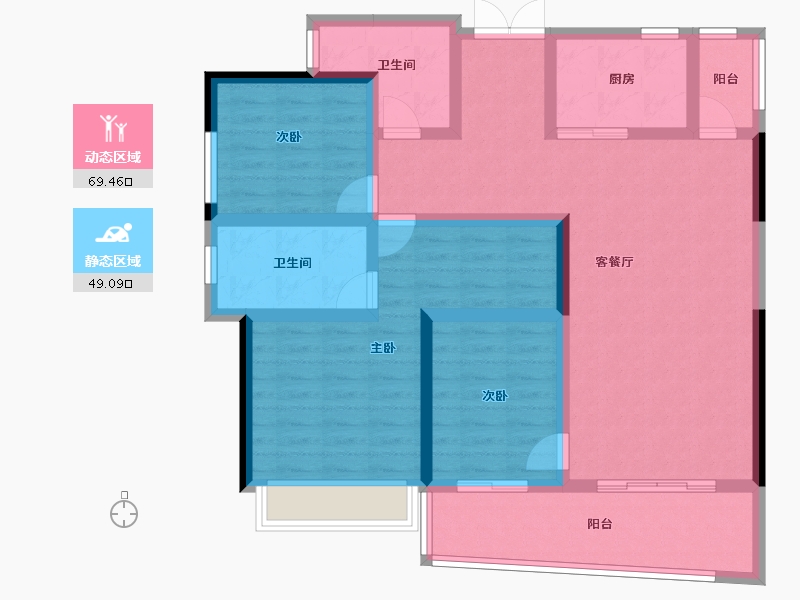 四川省-成都市-天府公园未来城-104.88-户型库-动静分区