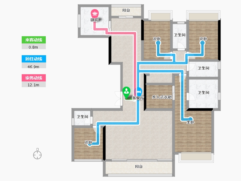 四川省-成都市-天府公园未来城-179.38-户型库-动静线