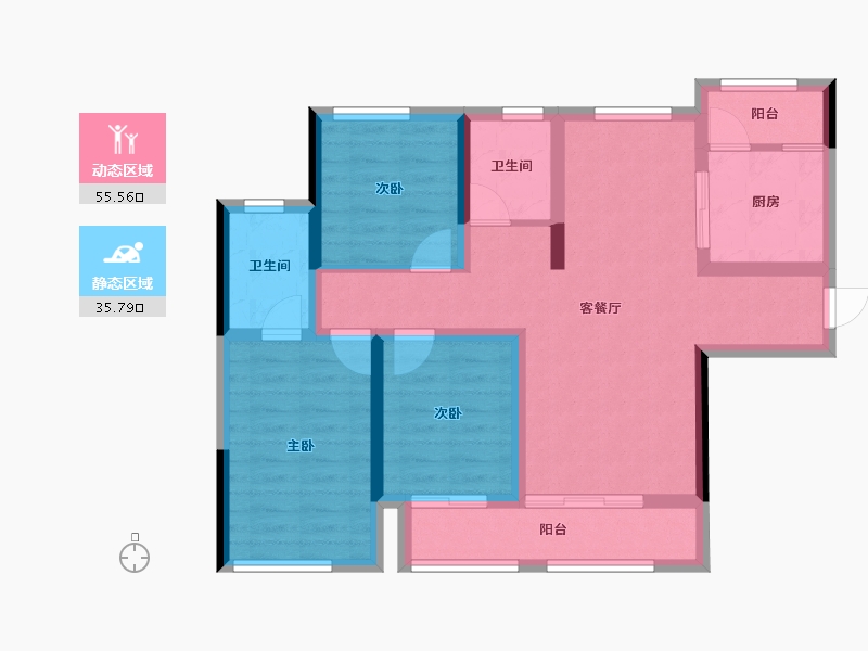 四川省-成都市-天府麓城-80.19-户型库-动静分区