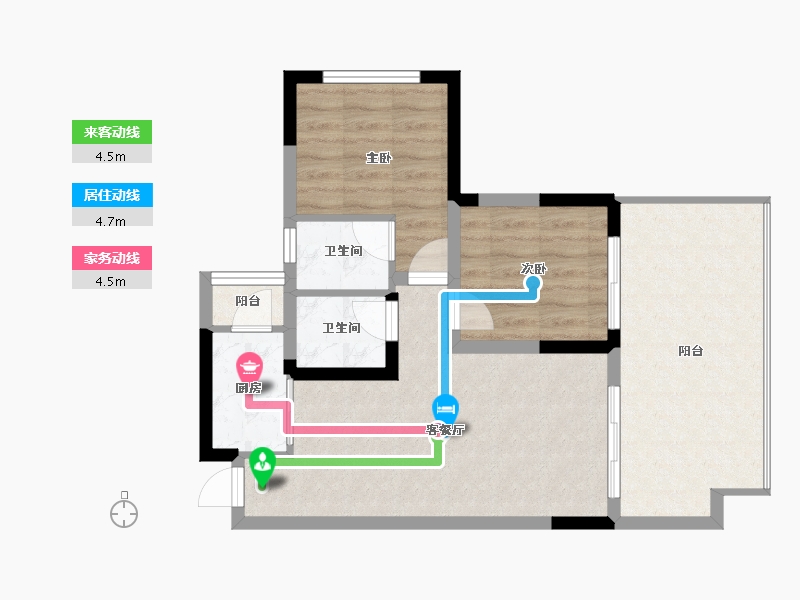 四川省-成都市-中国青城国际颐养中心-67.96-户型库-动静线