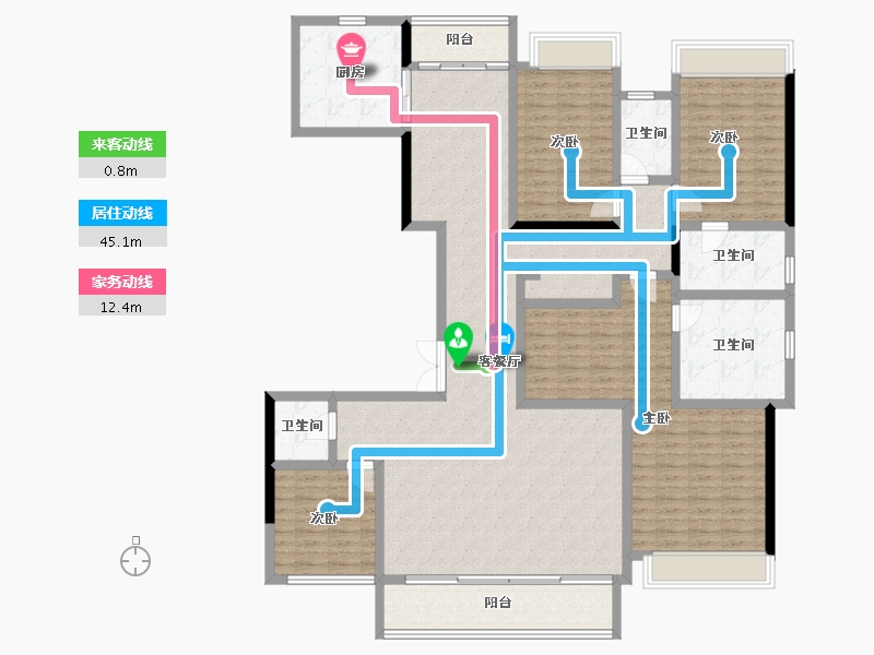 四川省-成都市-天府公园未来城-177.16-户型库-动静线