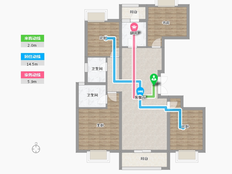 云南省-昆明市-长水航城-100.00-户型库-动静线