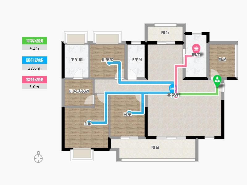 广东省-惠州市-​新城香悦澜山-121.07-户型库-动静线