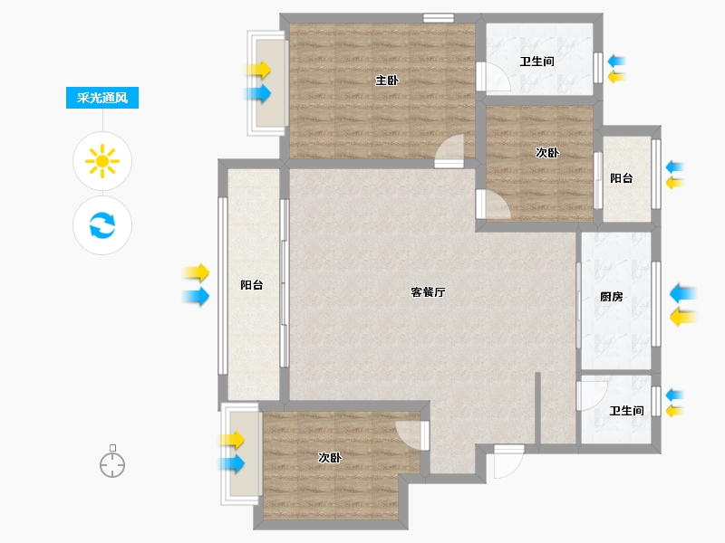 天津-天津市-远洋114-114.00-户型库-采光通风