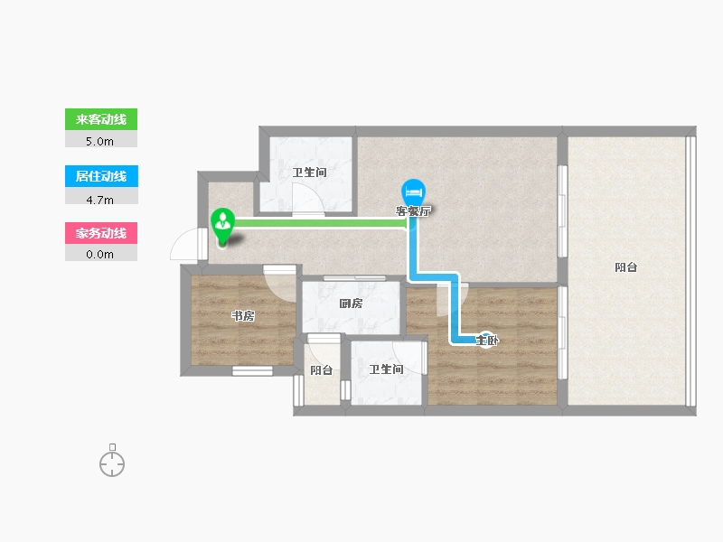 四川省-成都市-中国青城国际颐养中心-69.04-户型库-动静线