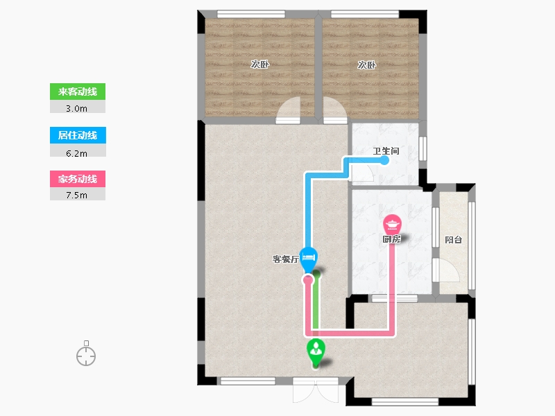 新疆维吾尔自治区-五家渠市-恒大金碧天下-300.00-户型库-动静线