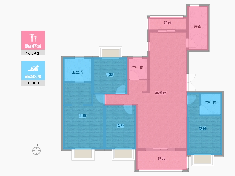 云南省-昆明市-长水航城-113.15-户型库-动静分区