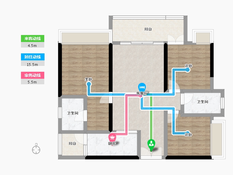 四川省-成都市-川发天府上城-86.70-户型库-动静线