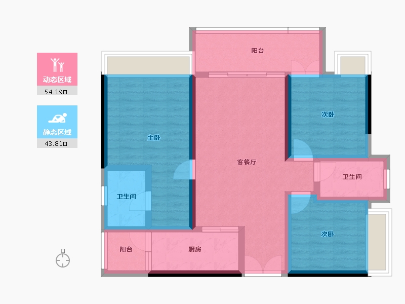 四川省-成都市-川发天府上城-86.70-户型库-动静分区