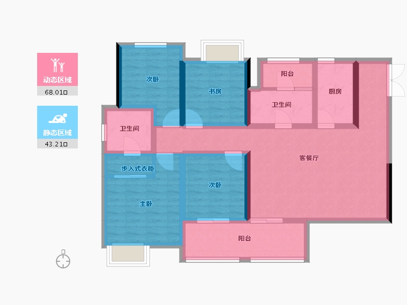 四川省-成都市-川发天府上城-97.63-户型库-动静分区