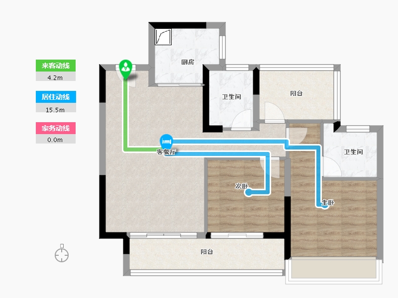 广东省-惠州市-华发旭辉铂钻四季-76.25-户型库-动静线