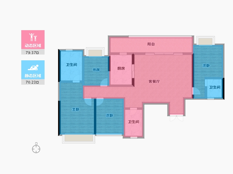 四川省-成都市-天府公园未来城-133.11-户型库-动静分区