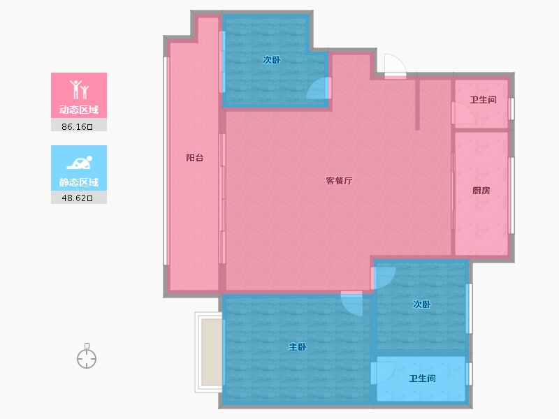 天津-天津市-远洋123-123.00-户型库-动静分区