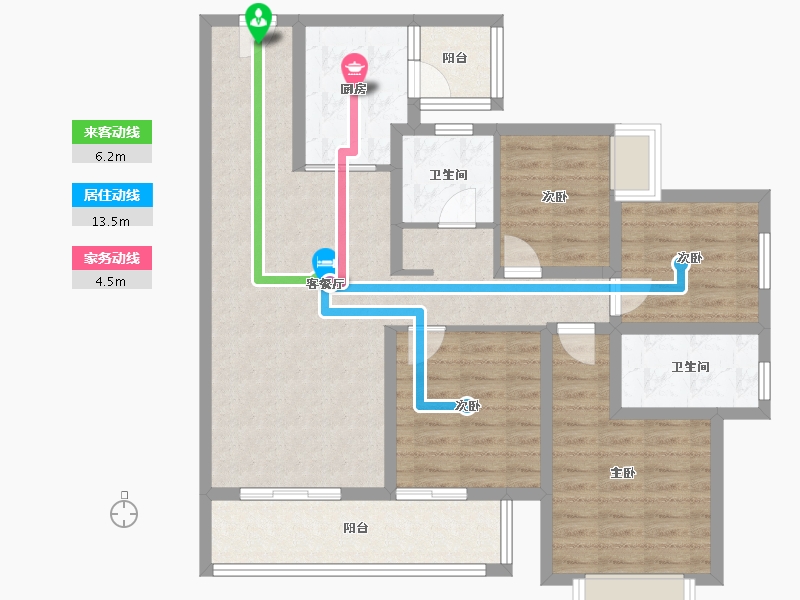 云南省-昆明市-龙湖天璞-101.01-户型库-动静线