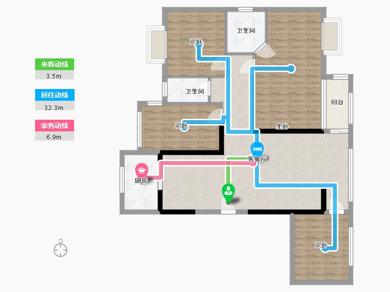 福建省-龙岩市-中楚阳光体育城-110.00-户型库-动静线