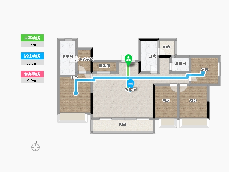 四川省-成都市-天府公园未来城-120.78-户型库-动静线