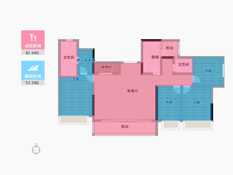 四川省-成都市-天府公园未来城-120.78-户型库-动静分区