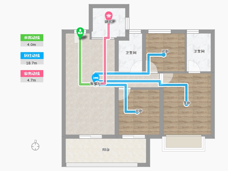 云南省-昆明市-龙光玖云台-73.04-户型库-动静线